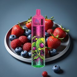 Fumot RandM Tornado 30000 Puffs Jahoda Borůvka 30mL 5% LED displej