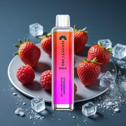 Hayati Pro Max 4000 Puffs Jednorázová E-Cigareta Jahoda Malina Led, 1400mAh, 2ml/10ml