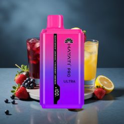 Hayati Pro Ultra 15000 Puffs Černý rybíz Limonáda Jahodová Limonáda 2×12ml 2%