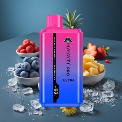 Hayati Pro Ultra 15000 Puffs Modrá Malina Ananas Jahoda Led 850mAh 2×12ml