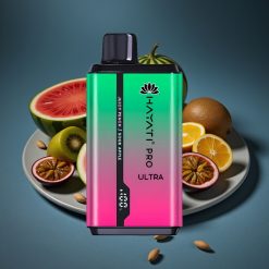 Hayati Pro Ultra 15000 Puffs Vodní meloun Kiwi Mučenka 850mAh 2×12ml